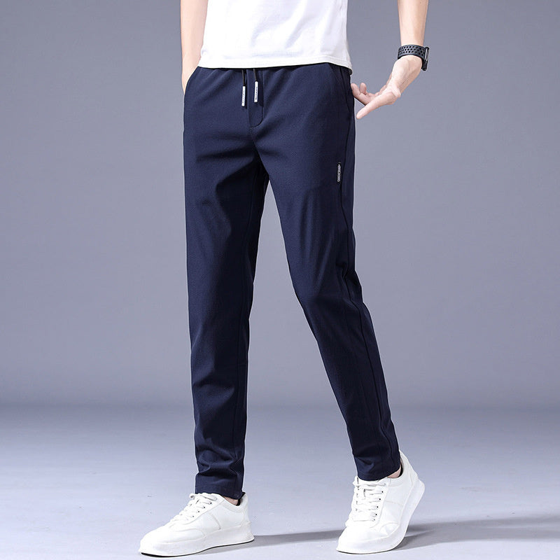 Loose Straight men's Sweatpants Blue L