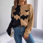 Halloween Pullover Sweater Khaki