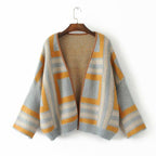Women's Idle Style PU Leather Hemming Sweater
