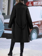 Women’s Double-breasted Trench Coat With Belt Winter