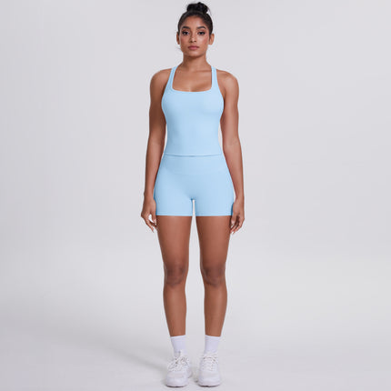 Brushed Outdoor Running Yoga Suit sky blue