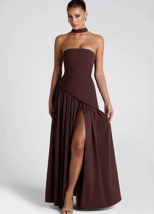 SS Evening Dress Brown XS