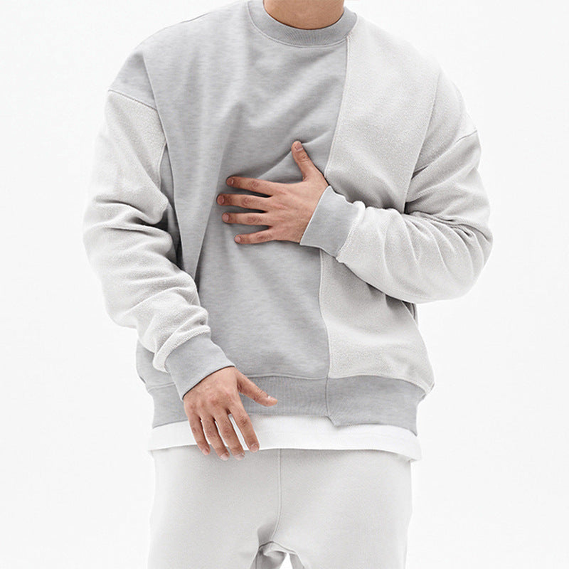 Men's Pullover Round Neck Sweater Grey
