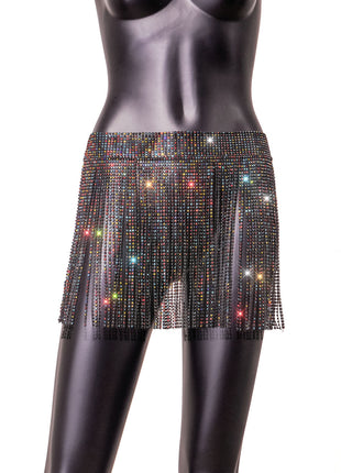 SS Rhinestone Skirt Graphite Gray