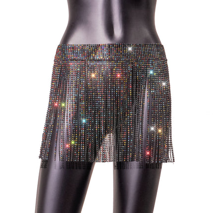 Rhinestone Strap Women's Skirt Graphite Gray