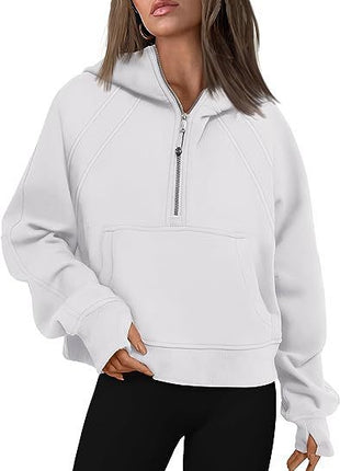 SS Women’s Zipper Hoodies White
