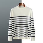 Casual Men's Striped Sweater White