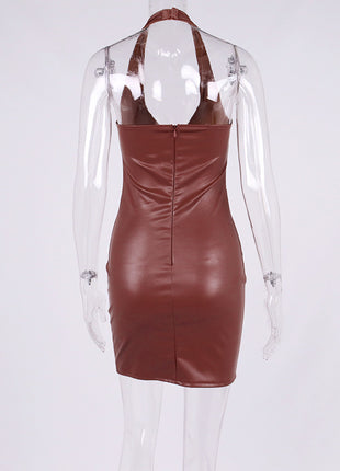 SS PU Leather Dress