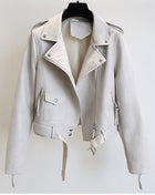 SS Short Leather Jacket White