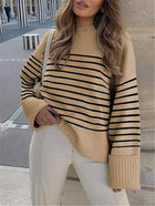 Women's Oversized Plush Knitted Thick Thermal Sweater Camel
