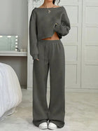 Autumn And Winter Casual Two Piece Gray