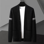 Men's Long Sleeved Sweater Coat