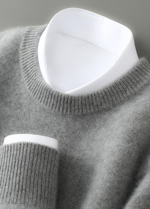 SS Men's Sweater Dark Gray Round Neck