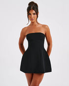 SS Backless Short Dresses Black