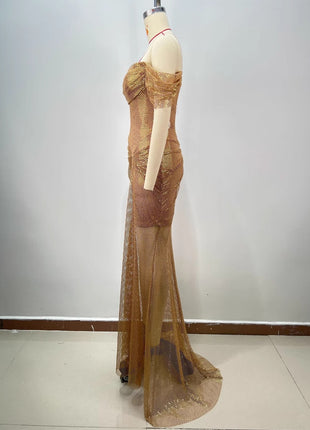 SS Golden Floor Dress