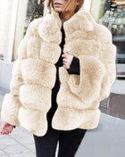 SS faux fur jacket White