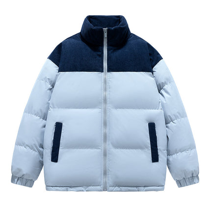 Winter Male New Cotton Thick Padded Coat sky blue