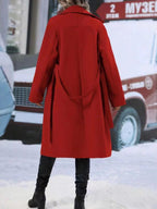 Women’s Double-breasted Trench Coat With Belt Winter