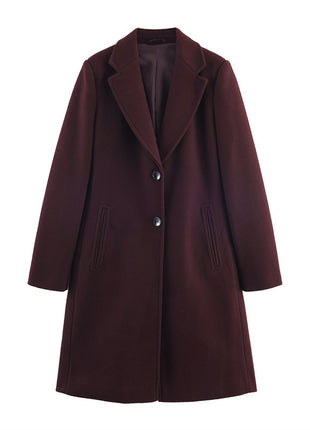 SS Fall Coat Wine red