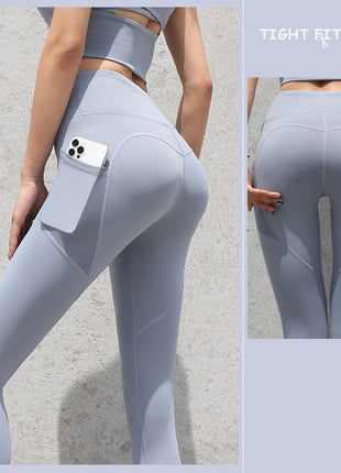 SS Gym Leggings Gray Lake Blue