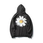 mem's casual sweatshirt with daisy print on back Grey