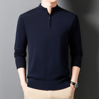 Men's Knitting Sweater Business Base Wool Green