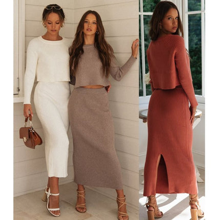 Women's Knitting Sweater Two Piece