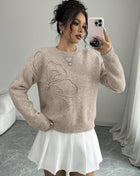 SS Flower Sweater Khaki