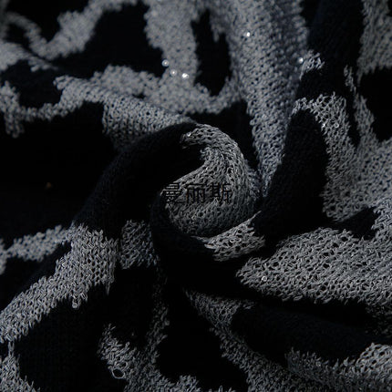 Beads Decoration Thread Knitted Coat
