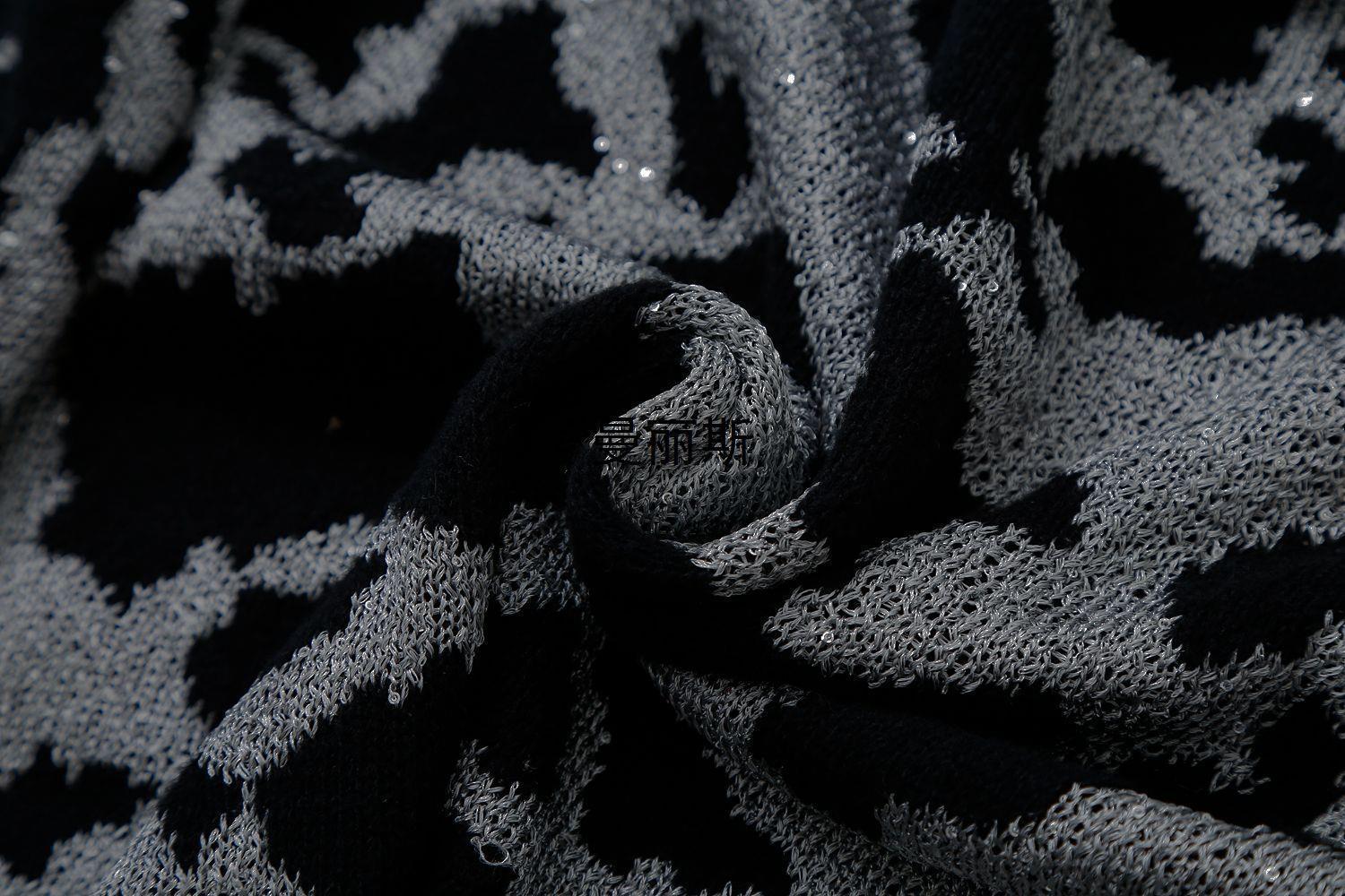 Beads Decoration Thread Knitted Coat