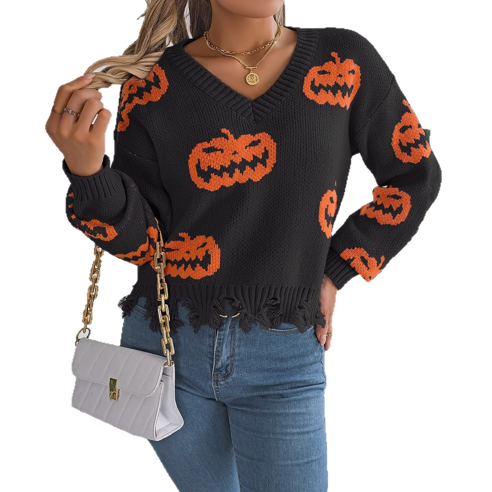 Halloween Pumpkin Sweater