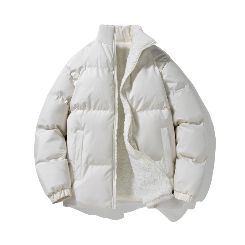 Lambswool Lining Cotton-padded Jacket Beige