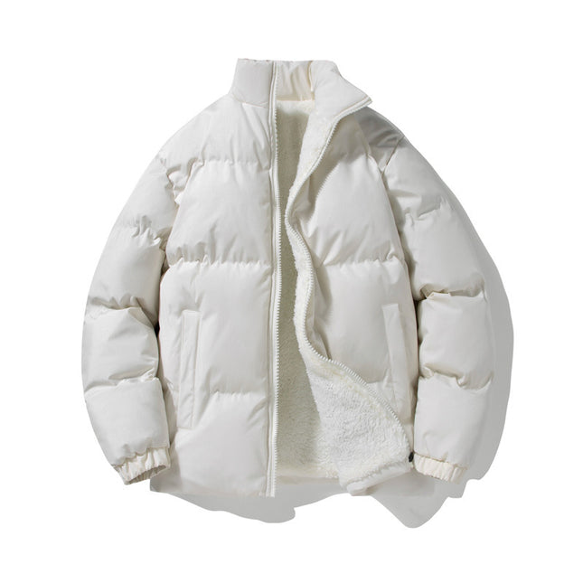 Lambswool Lining Cotton-padded Jacket Beige