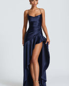 SS Ruffles Dress dark blue
