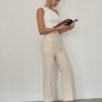 Beltless Chinoiserie Pants