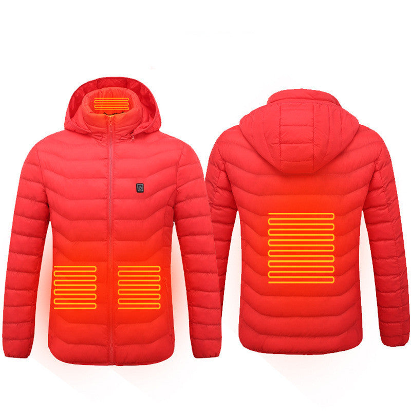 New Heated Thermal Men's Winter Jacket Red Zone4