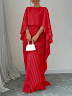 Women's Batwing Sleeve Dress Red