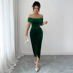 Elegant Tube Top Dress Green