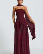 SS Evening Dress Wine red