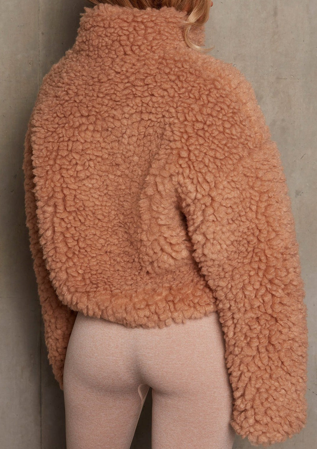Women’s Short Jacket Lamb Wool Coat