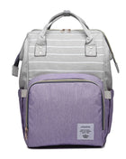 SS Maternity Nappy Bag Purple stripe