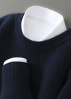 Dark Blue Round Neck / M