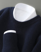 SS Men's Sweater Dark Blue Round Neck