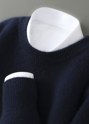 SS Men's Sweater Dark Blue Round Neck