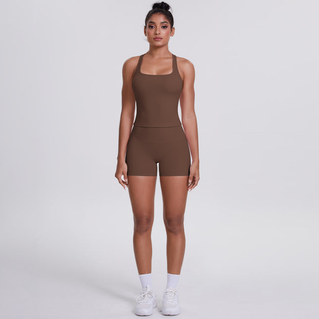 Brushed Outdoor Running Yoga Suit Bronze