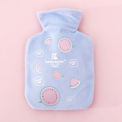 Fruit plush hot water bottle Blue