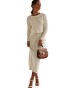 SS Sweater Two Piece White