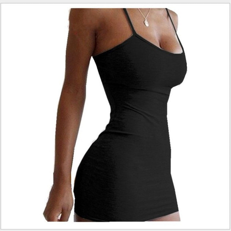 Pure Color Simple Tight-fitting Hip Skirt Black
