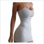 Pure Color Simple Tight-fitting Hip Skirt Grey