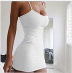 Pure Color Simple Tight-fitting Hip Skirt White